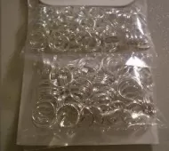 6mm/8mm Split Rings 120/Pk-Silver Color